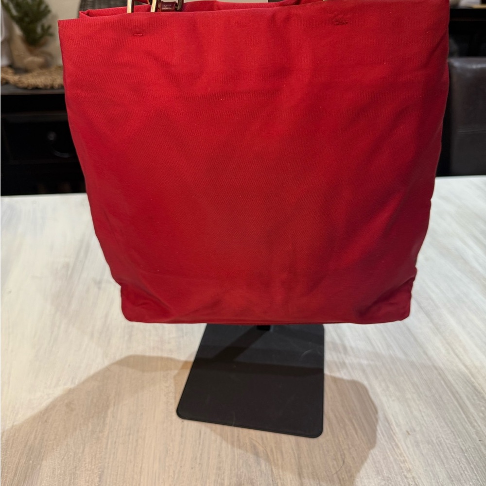 Prada Nylon Red Tote Bag-Authentic - Picture 4 of 16